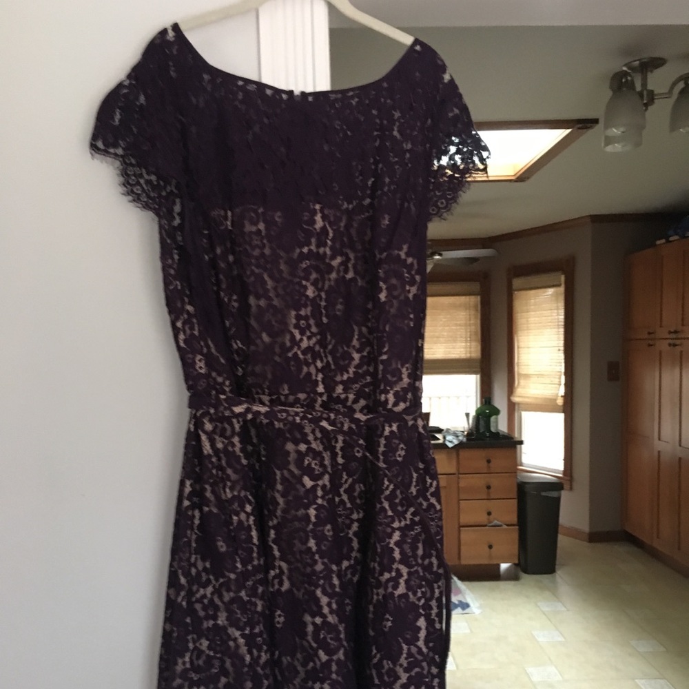 Eliza j purple Lace fit and flair dress